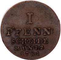 1 Pfennig reverse