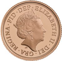 ¼ Sovereign obverse