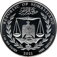 1000 Shillings obverse