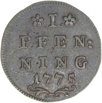 1 Pfennig reverse