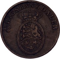 2 Rigsbankskilling obverse