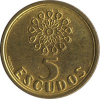 5 Escudos reverse