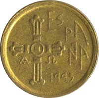 5 Pesetas obverse