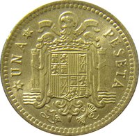 1 Peseta reverse
