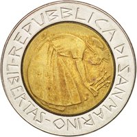 500 Lire obverse