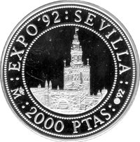2000 Pesetas reverse