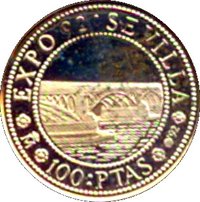 100 Pesetas reverse