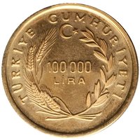100000 Lira obverse