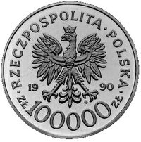 100000 Zlotys obverse