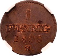 1 Pfennig reverse