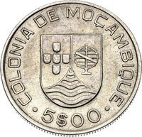5 Escudos obverse