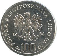 100 Zlotys obverse