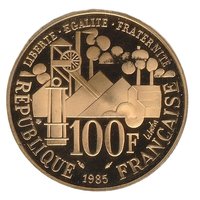 100 Francs reverse