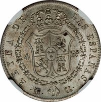 4 Reales Vellon reverse
