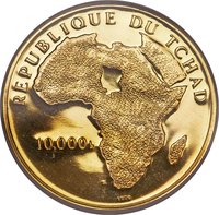 10000 Francs obverse