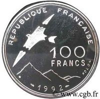 100 Francs reverse