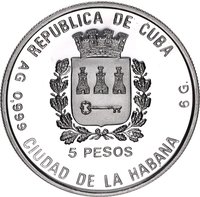 5 Pesos obverse