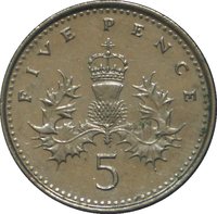 5 Pence reverse