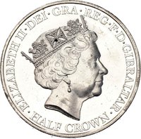 ½ Crown obverse