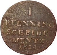 1 Pfennig reverse
