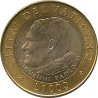 1000 Lire reverse