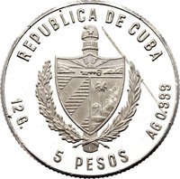 5 Pesos obverse