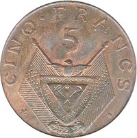 5 Francs obverse