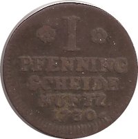 1 Pfennig reverse