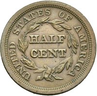½ Cent reverse