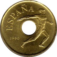 25 Pesetas obverse