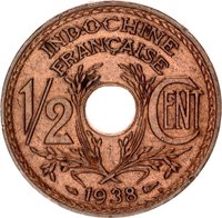 ½ Cent reverse