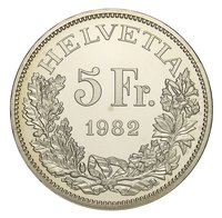 5 Francs obverse