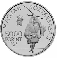 5000 Forint obverse