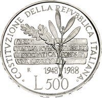 500 Lire reverse
