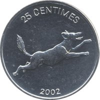25 Centimes reverse