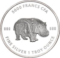 5000 Francs CFA reverse