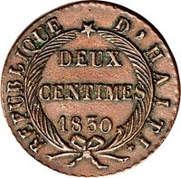 2 Centimes obverse