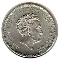 ⅙ Saxon Thaler obverse