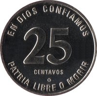 25 Centavos reverse