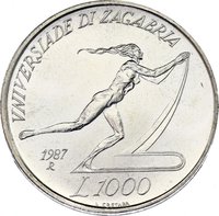 1000 Lire reverse