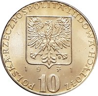 10 Zlotys obverse