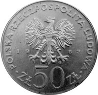 50 Zlotys obverse