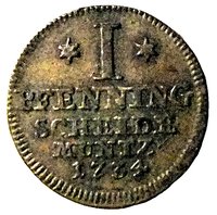 1 Pfennig reverse