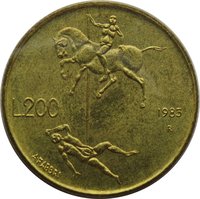 200 Lire reverse