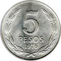 5 Pesos reverse