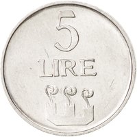 5 Lire reverse