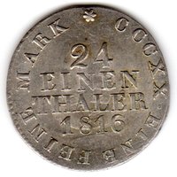 1⁄24 Thaler reverse